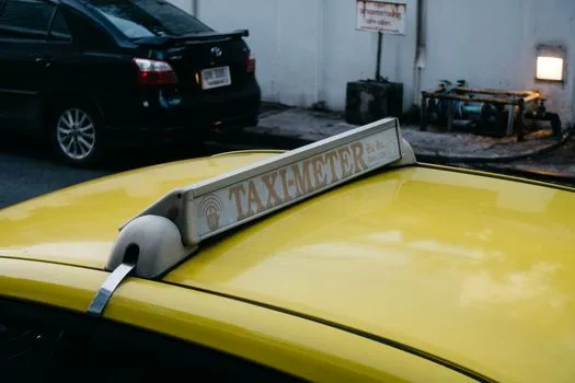 Bluebird metered taxi